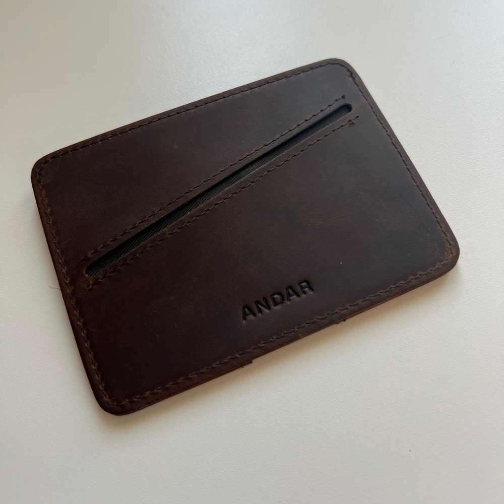 Andar “The Turner” Brown Leather Card Holder
